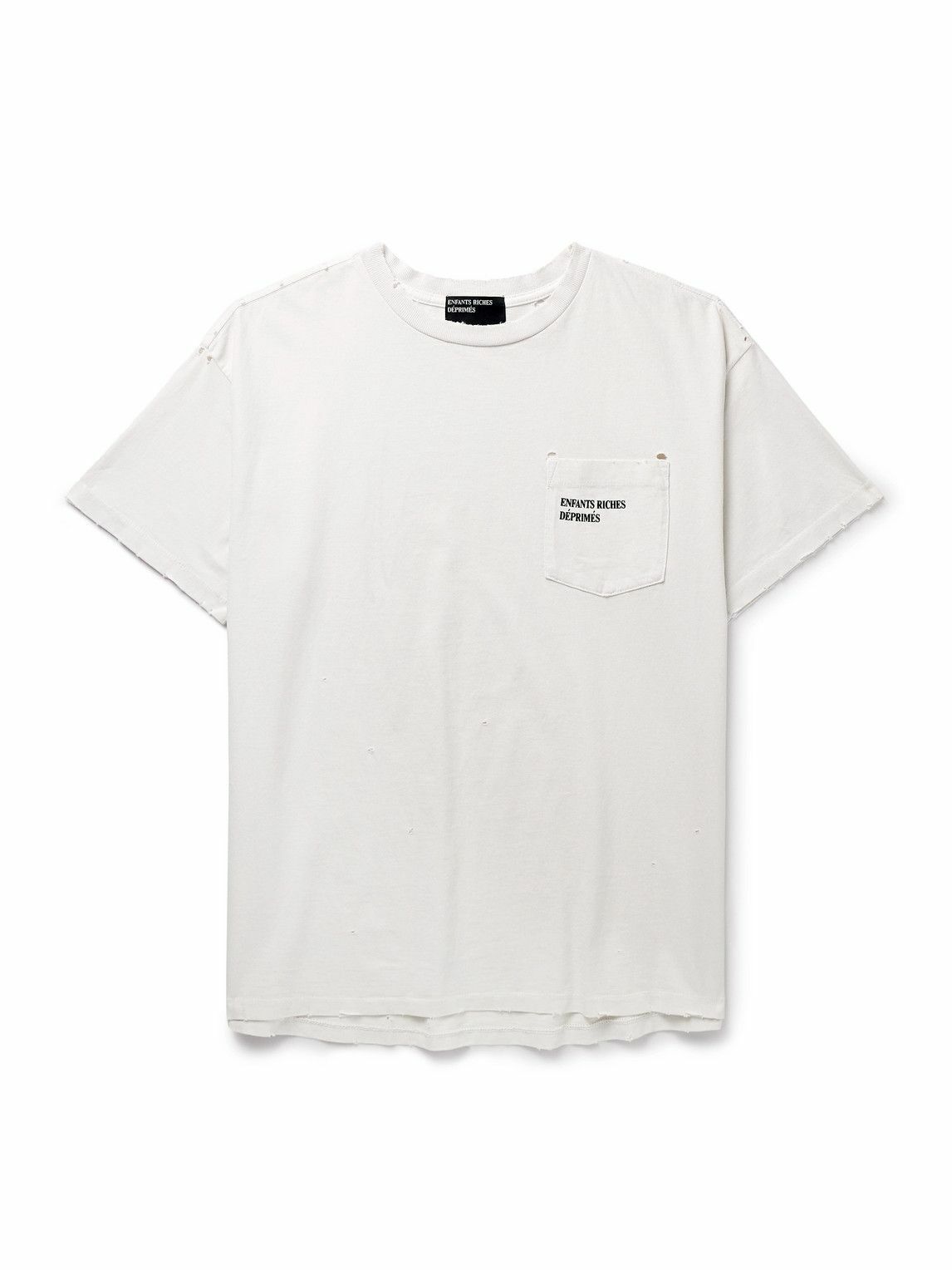 Enfants Riches Déprimés - Distressed Logo-Print Cotton-Jersey T
