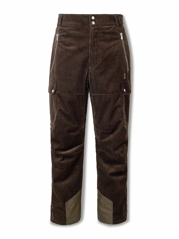 Photo: Brunello Cucinelli - Straight-Leg Padded Shell-Trimmed Cotton-Corduroy Ski Pants - Brown