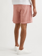 Mr P. - Cold-Dyed Organic Cotton-Jersey Drawstring Shorts - Pink