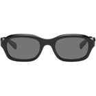 Valentino Black Rectangular Acetate Sunglasses