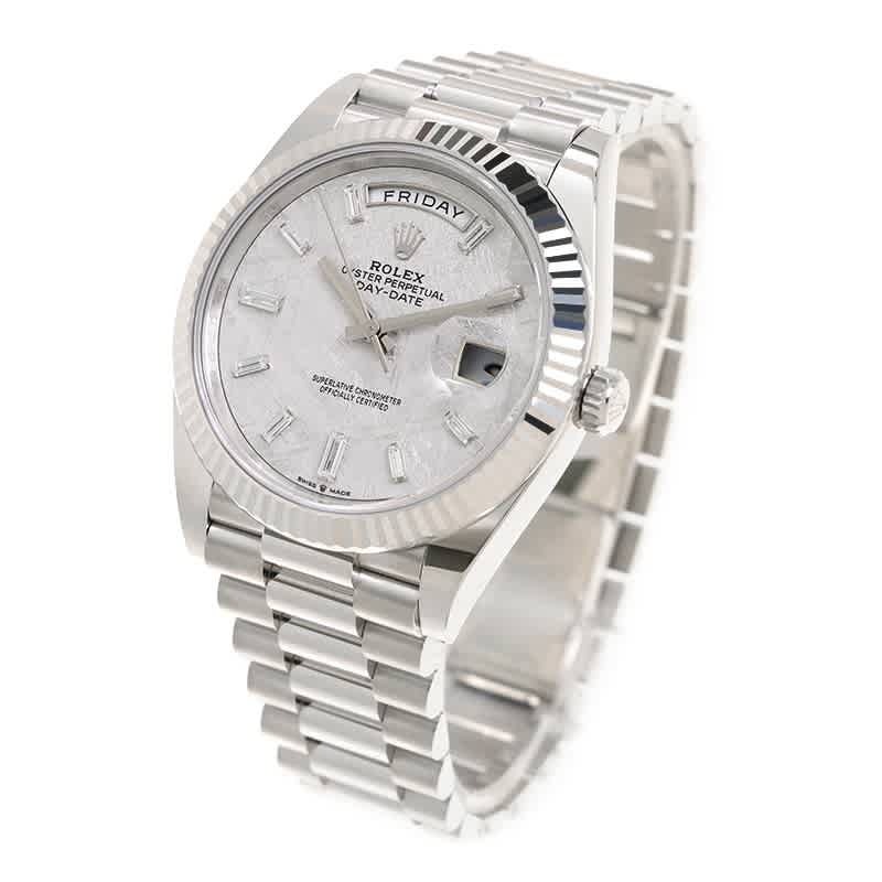 Rolex Day-Date 40 Meteorite Diamond Dial Mens Platinum President Watch M228236-0011
