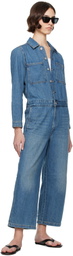 Levi's Blue Iconic Linen+ Denim Jumpsuit