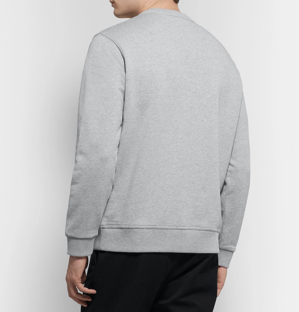 Burberry - Logo-Print Mélange Loopback Cotton-Jersey