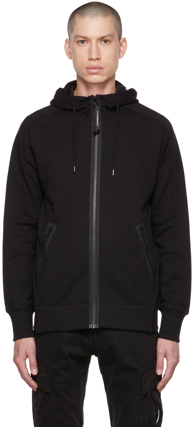 Cp company goggle hoodie black hot sale