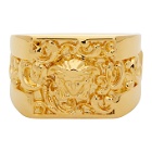 Versace Gold Square Medusa Ring