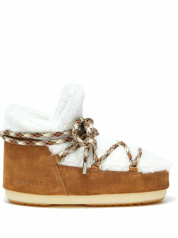 Photo: Moon Boot Brown LAB69 Icon Shearling Pumps