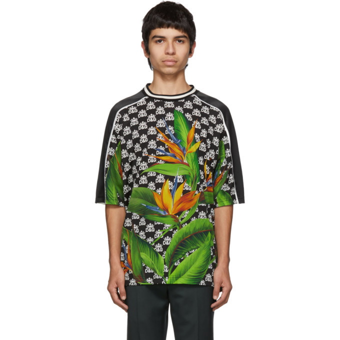 Photo: Dolce and Gabbana Black Hawaiian Logo Print T-Shirt