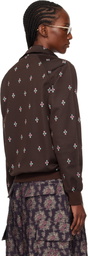 NEEDLES Brown Flower Jacquard Track Jacket