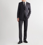 Canali - Slim-Fit Nailhead Wool Suit Trousers - Gray
