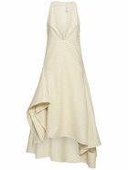 JW ANDERSON - Pinstripe Wool Blend Flared Dress