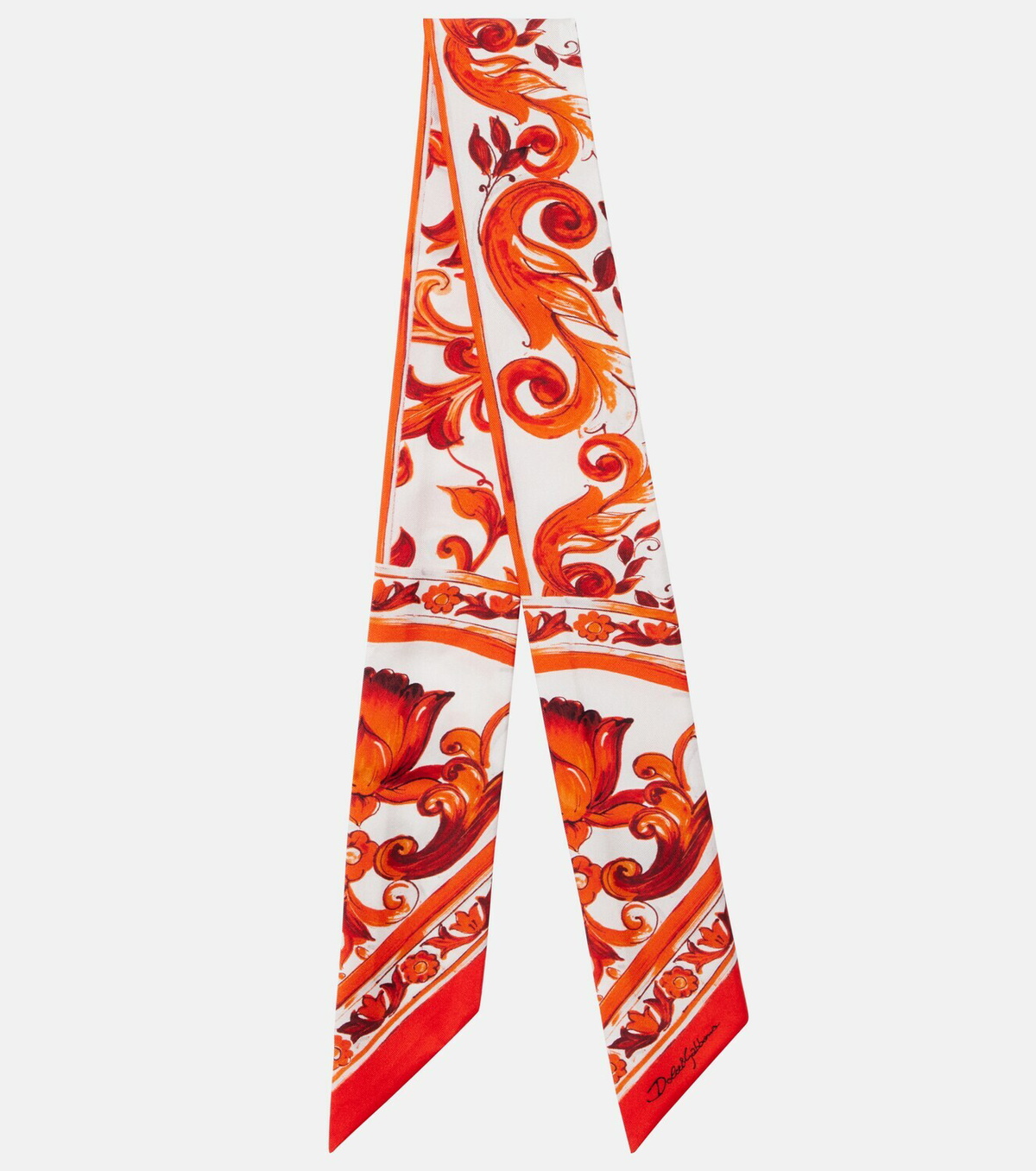 Dolce&Gabbana Majolica silk twill scarf