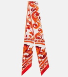 Dolce&Gabbana Majolica silk twill scarf