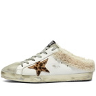 Golden Goose Women's Super-Star Leather Sneakers in White/Ice/Beige