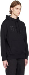 Moschino Black Embroidered Hoodie