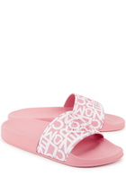 Moncler Jeanne Logo Rubber Sliders Pink