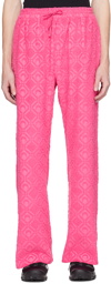 Marine Serre Pink Moon Sponge Lounge Pants