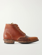 Visvim - Brigadier Distressed Lace-Up Leather Boots - Brown