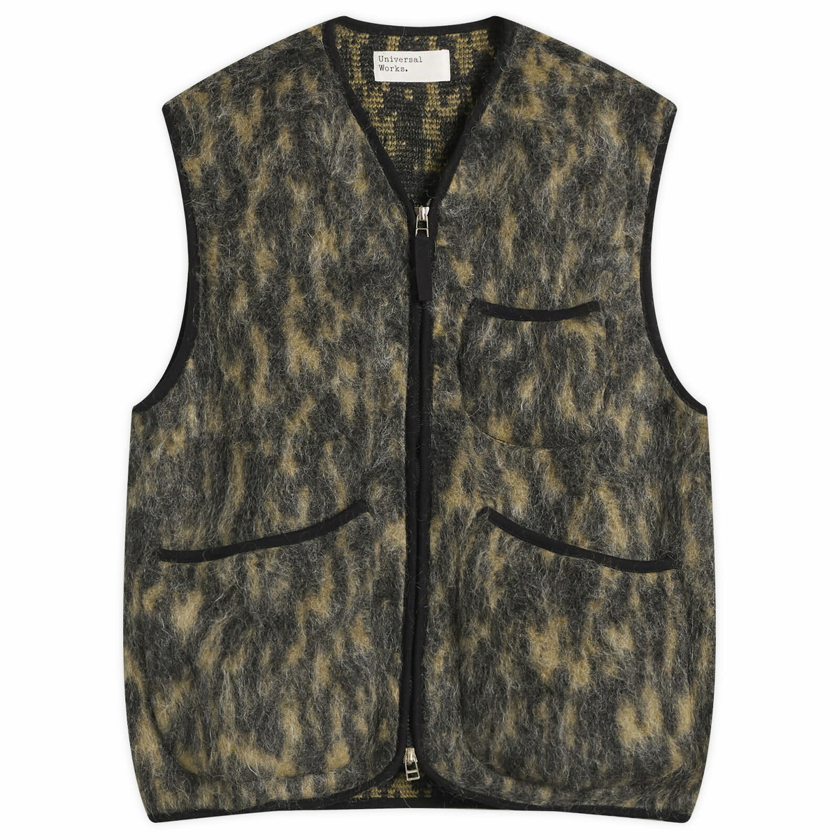 Universal Works Men's Eco Wool Knit Vest in Navy Universal Works