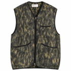 Universal Works Men's Dolce Fleece Zip Gilet in Charcoal