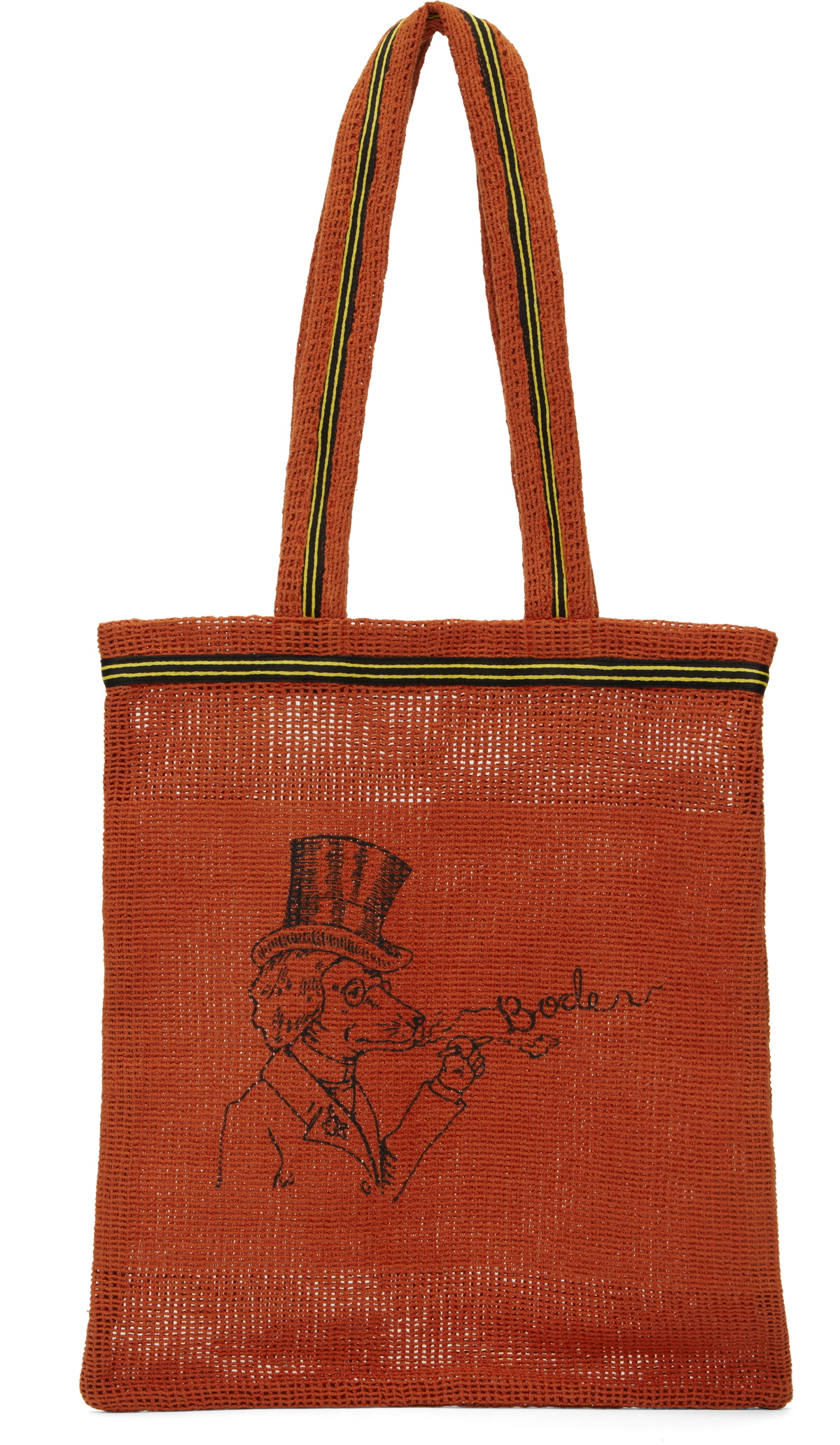 Bode Orange Netting Tote