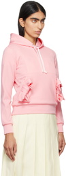 Comme des Garçons Girl Pink Polyester Jersey Bow Hoodie