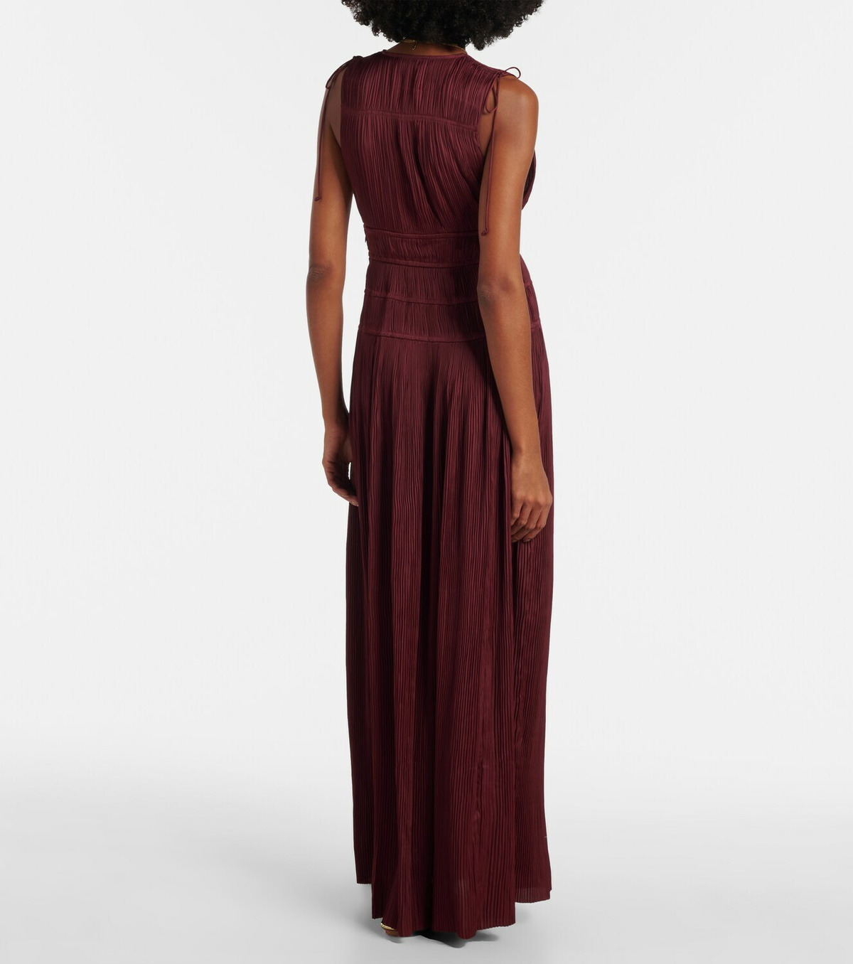 Ulla Johnson Tasneem satin plissé gown