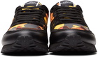 Valentino Garavani Black & Yellow Camo Rockrunner Sneakers