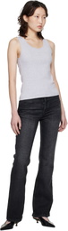 Maison Kitsuné Gray Baby Fox Ribbed Tank Top