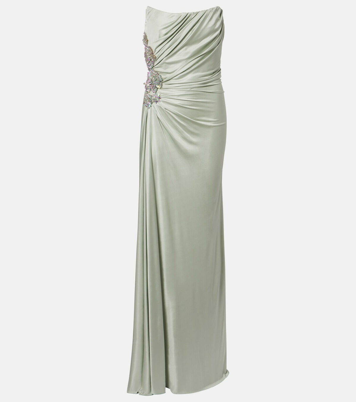 Costarellos Lorinne embellished satin bustier gown