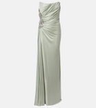 Costarellos Lorinne embellished satin bustier gown
