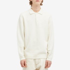 Percival Men's Rugby Mohair Polo in Ecru