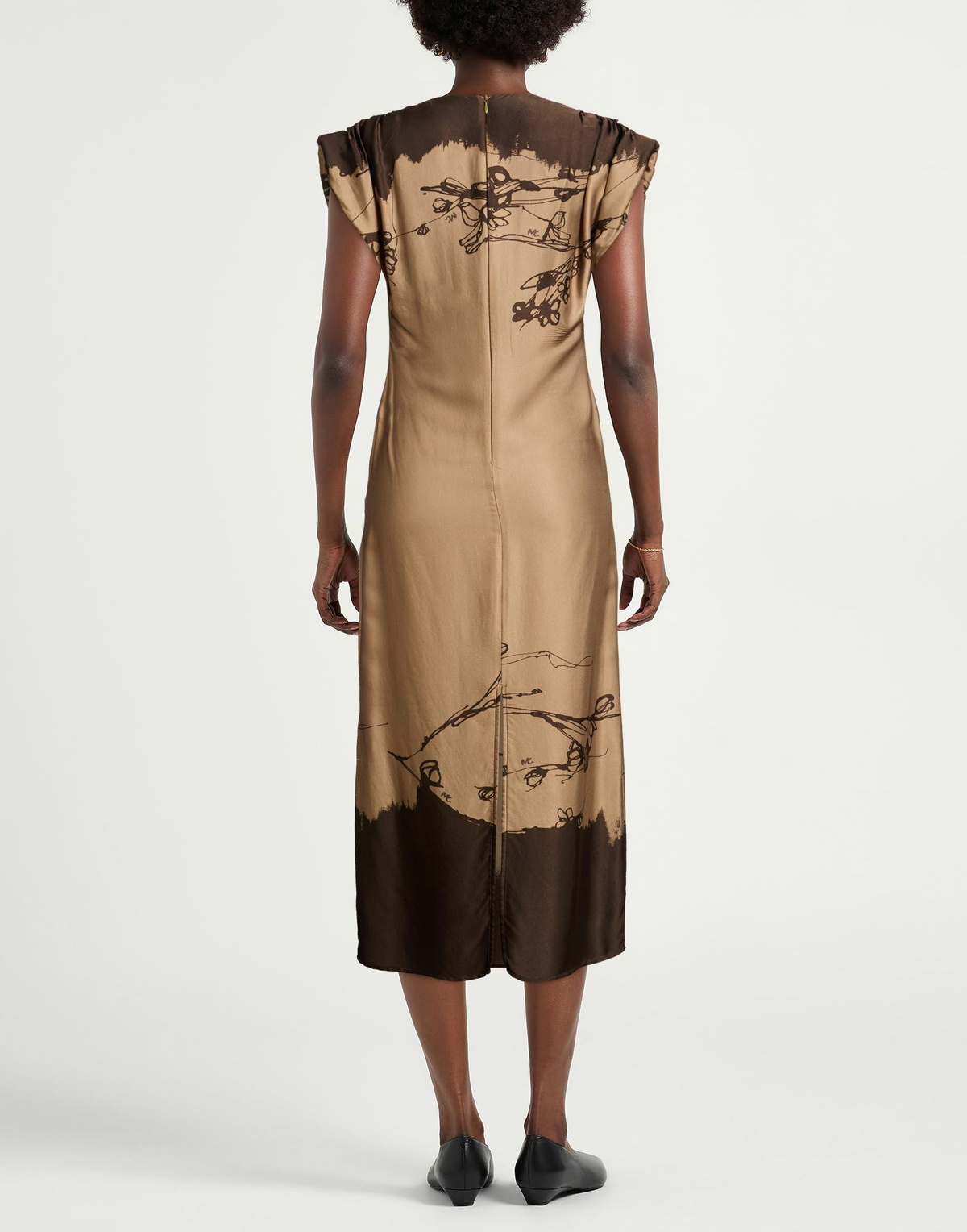 Manila Grace Womens Midi dress Taupe
