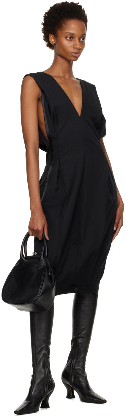 HODAKOVA Black Upside-Down Trouser Midi Dress