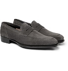 Kingsman - George Cleverley Suede Penny Loafers - Dark gray