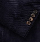 Brunello Cucinelli - Indigo Sea-Island Cotton-Corduroy Suit Jacket - Navy