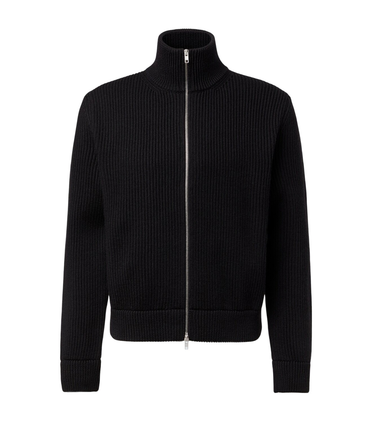 Maison Margiela - Ribbed Linen and Wool-Blend Half-Zip