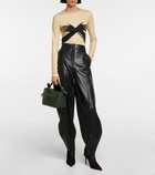 Loewe - High-rise balloon leather pants