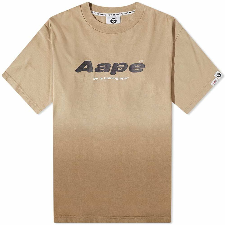 Photo: AAPE Men's Gradient Fade T-Shirt in Beige