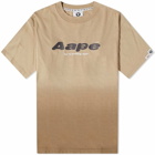 AAPE Men's Gradient Fade T-Shirt in Beige