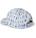 ISABEL MARANT - Tyronh Logo-Flocked Tie-Dyed Cotton-Twill Baseball Cap - Blue