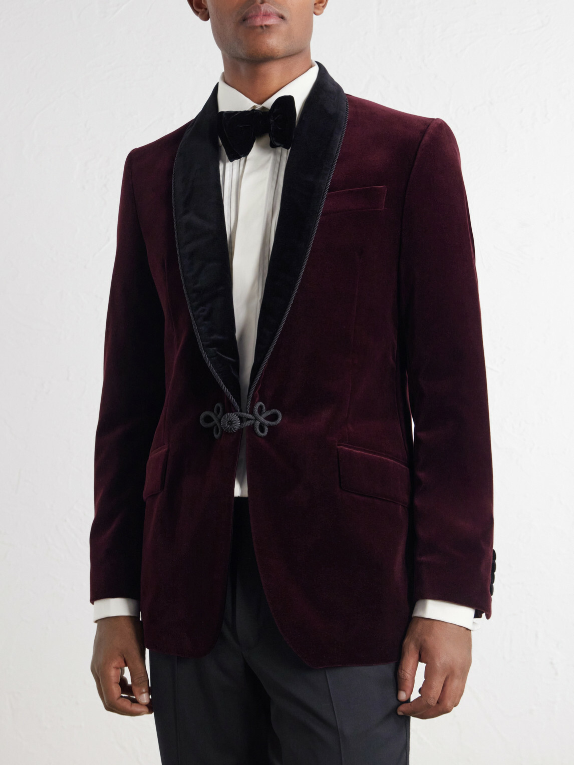 Favourbrook - Cotton-Velvet Tuxedo Jacket - Burgundy