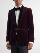 Favourbrook - Cotton-Velvet Tuxedo Jacket - Burgundy