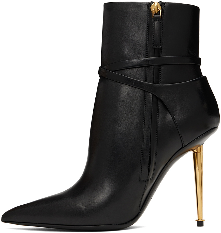TOM FORD Black Padlock Ankle Boots