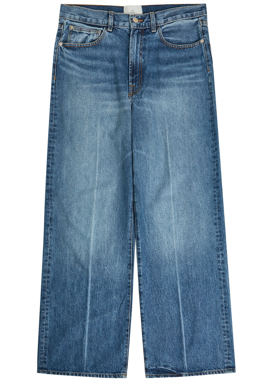 The Elder Statesman Hunter Wide-leg Jeans Blue
