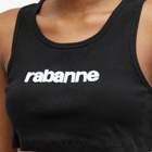 Paco Rabanne Women's Logo Crop Top in Black