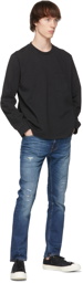 Nudie Jeans Black Heavy Pocket Rudi Long Sleeve T-Shirt