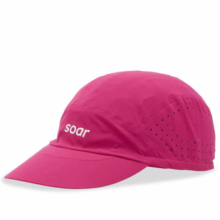 Photo: SOAR Men's Run Cap 2.0 in Deep Pink 