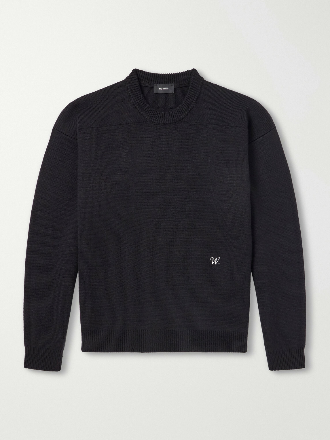 Willy Chavarria - Embroidered Wool Sweater - Black