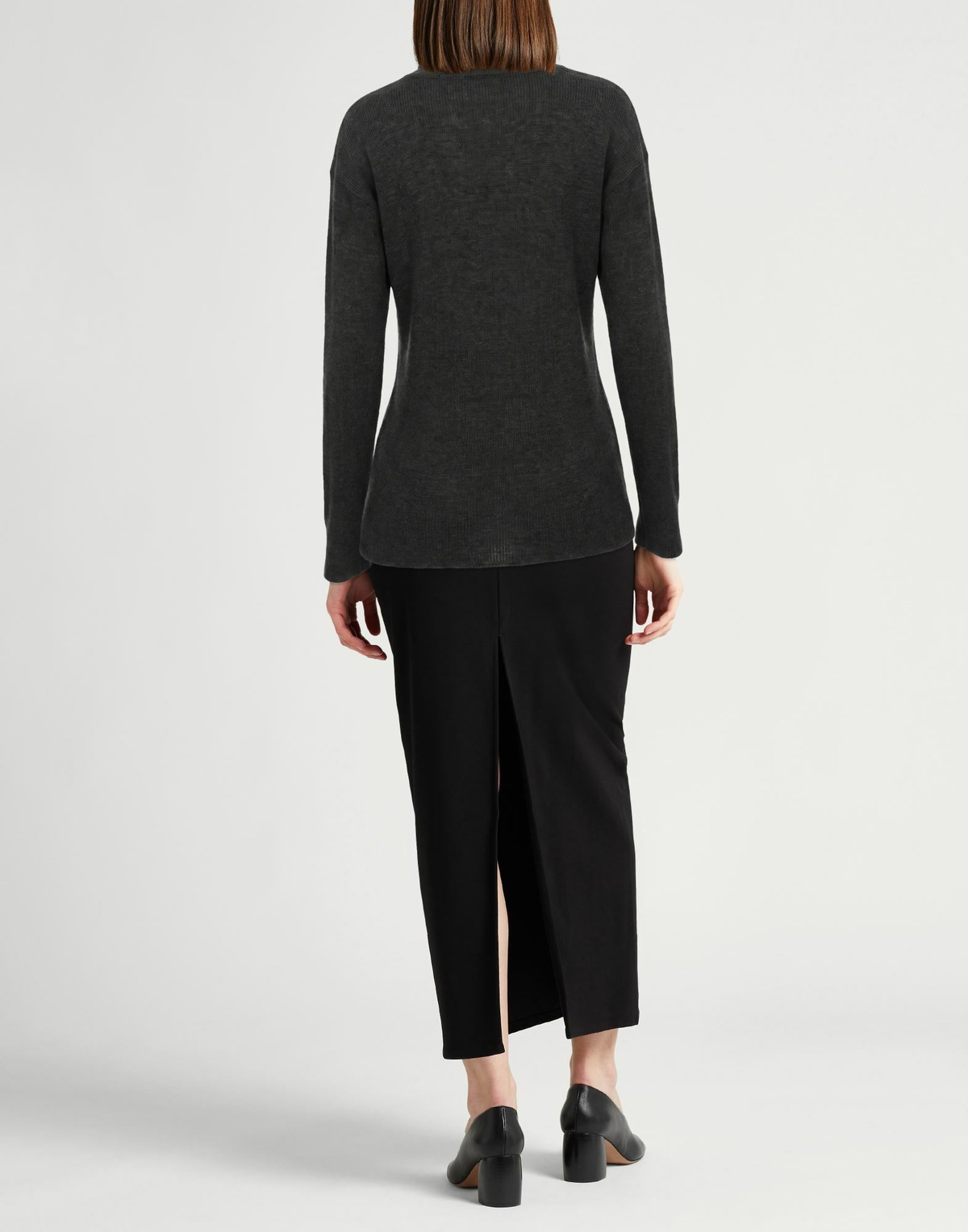 Agnona Womens Turtleneck Charcoal