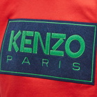 KENZO Paris Men's Kenzo Box Logo Popover Hoody in Medium Red